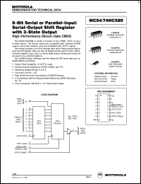 Click here to download MC54HC589J Datasheet