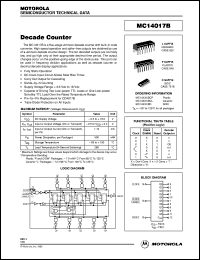 Click here to download MC14017BCP Datasheet