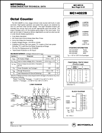 Click here to download MC14022BCL Datasheet