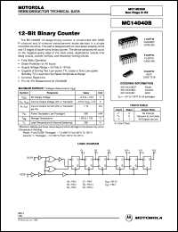 Click here to download MC14040BCP Datasheet