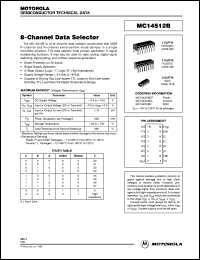 Click here to download MC14512BCL Datasheet