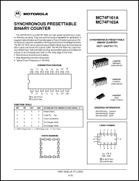 Click here to download MC74F163AD Datasheet