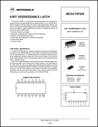 Click here to download MC54F259J Datasheet