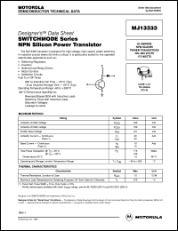 Click here to download MJ13333 Datasheet