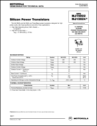 Click here to download MJ15022 Datasheet