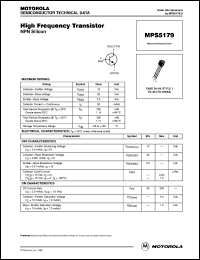 Click here to download MPS5179 Datasheet