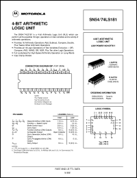 Click here to download SN54LS181 Datasheet