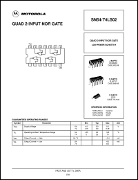 Click here to download SN54LS02 Datasheet