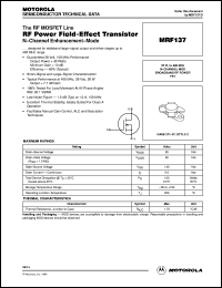 Click here to download MRF137 Datasheet