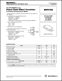 Click here to download MRF275G Datasheet