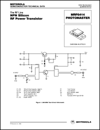 Click here to download MRF6414 PHOTOMASTER Datasheet