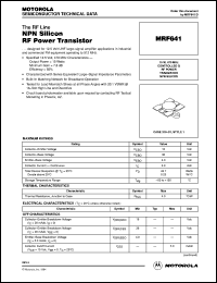 Click here to download MRF641 Datasheet