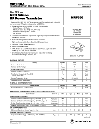 Click here to download MRF650 Datasheet