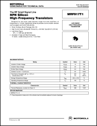 Click here to download MRF917T1 Datasheet