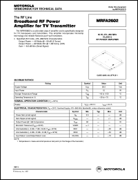 Click here to download MRFA2602 Datasheet