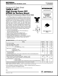 Click here to download MTB20N20 Datasheet