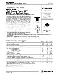 Click here to download MTB3N120E Datasheet