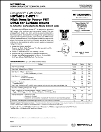 Click here to download MTD20N03 Datasheet