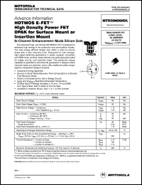 Click here to download MTD20N06 Datasheet