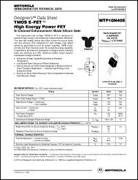 Click here to download MTP10N40 Datasheet