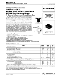 Click here to download MTV10N100E Datasheet