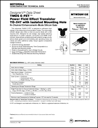 Click here to download MTW26N15 Datasheet