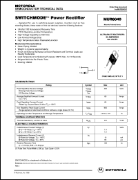 Click here to download MUR6040 Datasheet