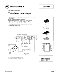 Click here to download MC34117P Datasheet