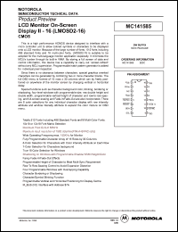 Click here to download MC141585 Datasheet