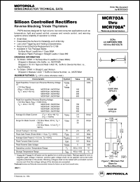 Click here to download MCR705A Datasheet