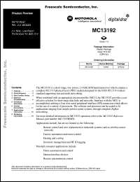 Click here to download MC13192 Datasheet