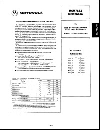 Click here to download MCM7643DC Datasheet