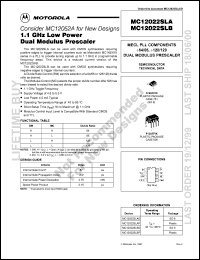 Click here to download MC12022SLBP Datasheet