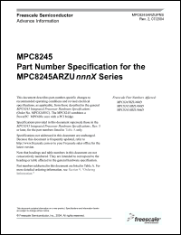 Click here to download MPC8245ARZU400D Datasheet