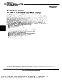 Click here to download MC68701CS Datasheet