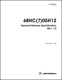 Click here to download 68HC705H12 Datasheet