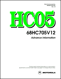 Click here to download MC68HC705V12 Datasheet
