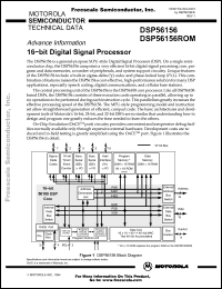 Click here to download DSP56156FE60 Datasheet