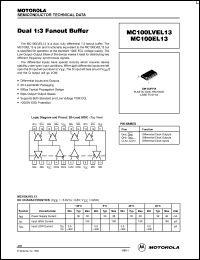 Click here to download MC100LVEL13DW Datasheet