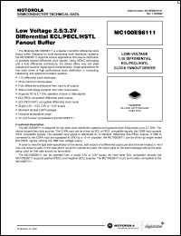 Click here to download MC100ES6111 Datasheet