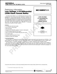 Click here to download MC100ES7111 Datasheet