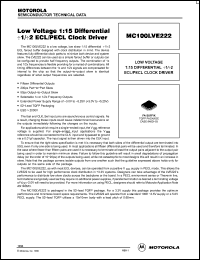 Click here to download MC100LVE222FA Datasheet