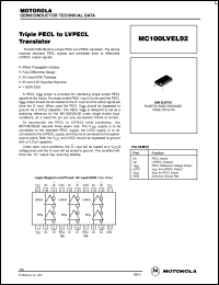 Click here to download MC100LVEL92DW Datasheet