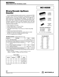 Click here to download MC14029B Datasheet