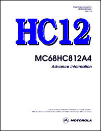 Click here to download MC68HC812A4PV Datasheet