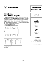 Click here to download MC74AC350 Datasheet