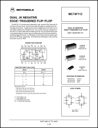 Click here to download MC74F112 Datasheet