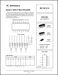 Click here to download MC74F157A Datasheet