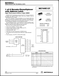 Click here to download MC74HC137 Datasheet