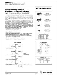 Click here to download MC74HC4066XDT Datasheet